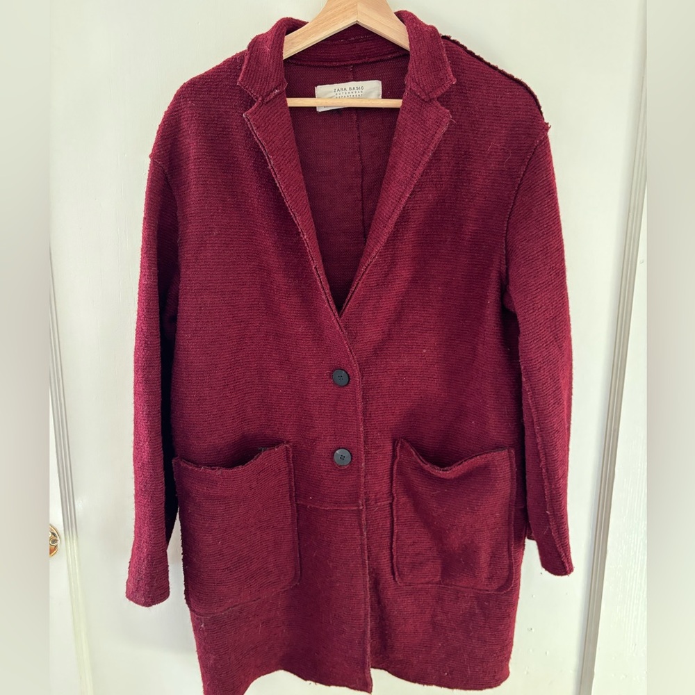 Maroon Zara coat